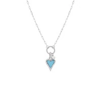 Colar Endless Heart Turquesa