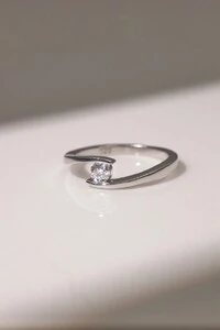 Anel Contour Moissanite