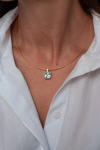 Pingente Crystal Topázio Sky