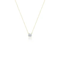 Colar Solitário Moissanite Dourado 3mm