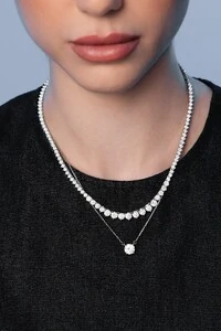 Colar Solitário Moissanite