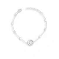 Pulseira Anjo da Guarda Pérolas & Moissanite