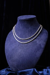 Colar Riviera Moissanite 2mm 40cm
