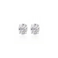 Brinco Solitário Oval Moissanite