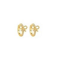 Brinco Argola Dourada Belle Moissanite