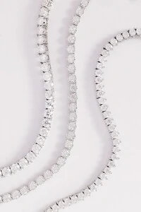 Colar Riviera Moissanite 2,5mm 38cm