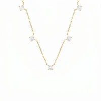 Colar Smith Moissanite Dourado