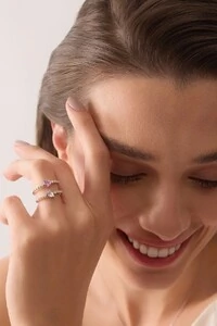 Anel Rain Moissanite