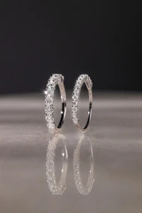 Meia Aliança Moissanite 2mm