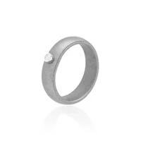 Anel Active Sparkle Moissanite & Silicone Prata