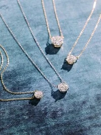 Colar Solitário Moissanite Dourado