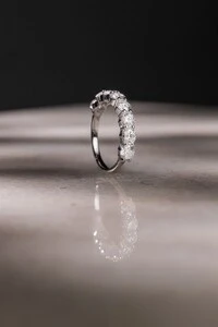 Meia Aliança Moissanite 4mm