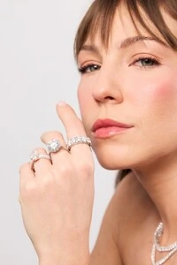 Dupla Anéis em Moissanite