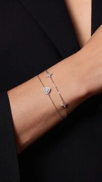 Pulseira Heart Moissanite