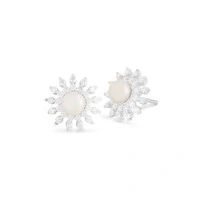 Brinco Pure Pérola & Moissanite