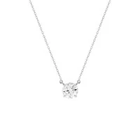 Colar Solitário Moissanite 6,5mm