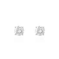 Brinco Solitário Moissanite 8mm