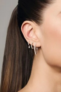 Argola Heart Essence Moissanite