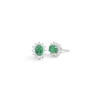 Brinco Princess Esmeralda Lab Grow & Moissanite