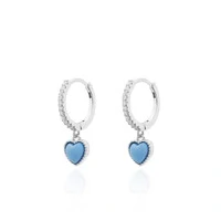 Argola Heart Turquesa