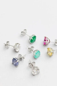 Brinco Ponto de Luz Esmeralda 8MM