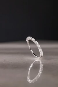 Meia Aliança Moissanite 2mm