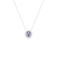 Colar Oval Tanzanita Borda Princesa