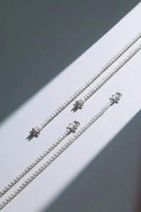 Colar Riviera Moissanite 2,5mm 40cm