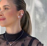 Brinco Solitário Moissanite