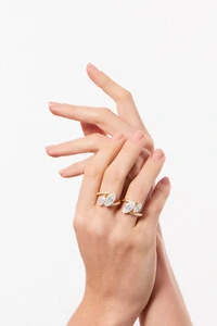 Anel Dourado Prestige Moissanite