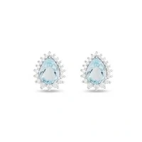 Brinco Ciel Topázio Sky & Moissanite