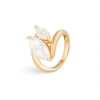 Anel Dourado Prestige Moissanite