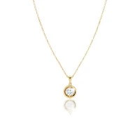 Colar Golden Dot Moissanite