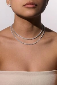 Colar Riviera Moissanite 2,5mm 40cm