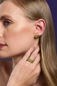 Brinco Solitário Peridoto 8mm