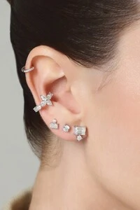 Fake Piercing Gotas Moissanite