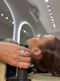 Anel Active Sparkle Moissanite & Silicone Prata