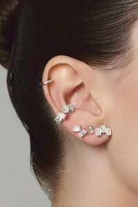 Fake Piercing Baguete Moissanite