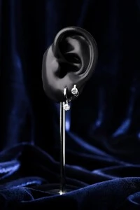 Argola Alva em Moissanite