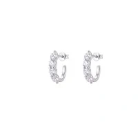 Meia Argola Luna Moissanite P