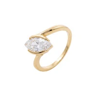Anel Dourado Navete Shape