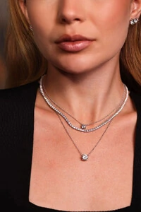 Colar Solitário Moissanite