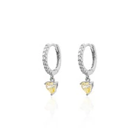 Argola Heart Yellow Fancy