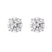 Brinco Solitário Moissanite 10mm