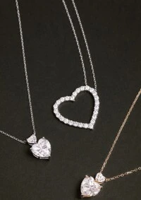 Colar Heart Moissanite