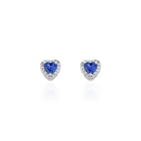 Brinco Mini Heart Safira