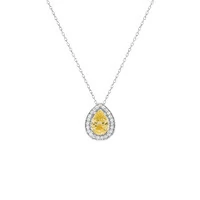Colar Gota Yellow Fancy Cravejado