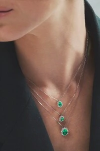 Colar Oval Princess Esmeralda & Moissanite