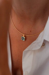 Pingente Crystal Topázio Sky