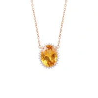 Colar Éclat Citrino & Moissanite